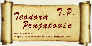 Teodora Prnjatović vizit kartica